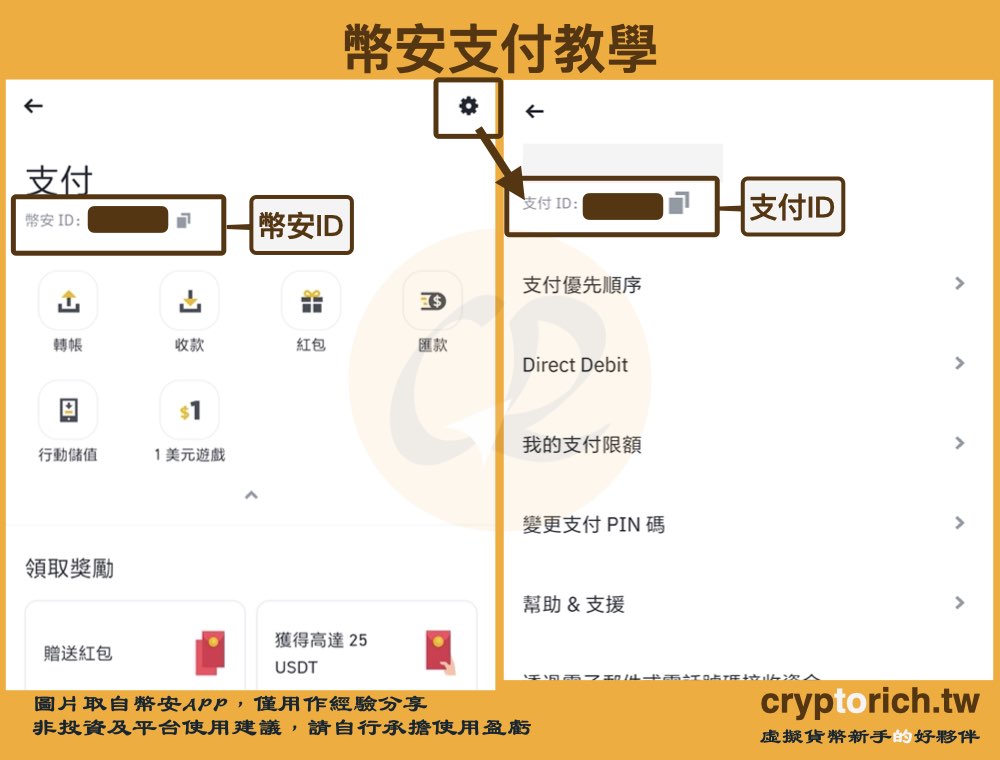 幣安支付教學步驟四：取得支付ID