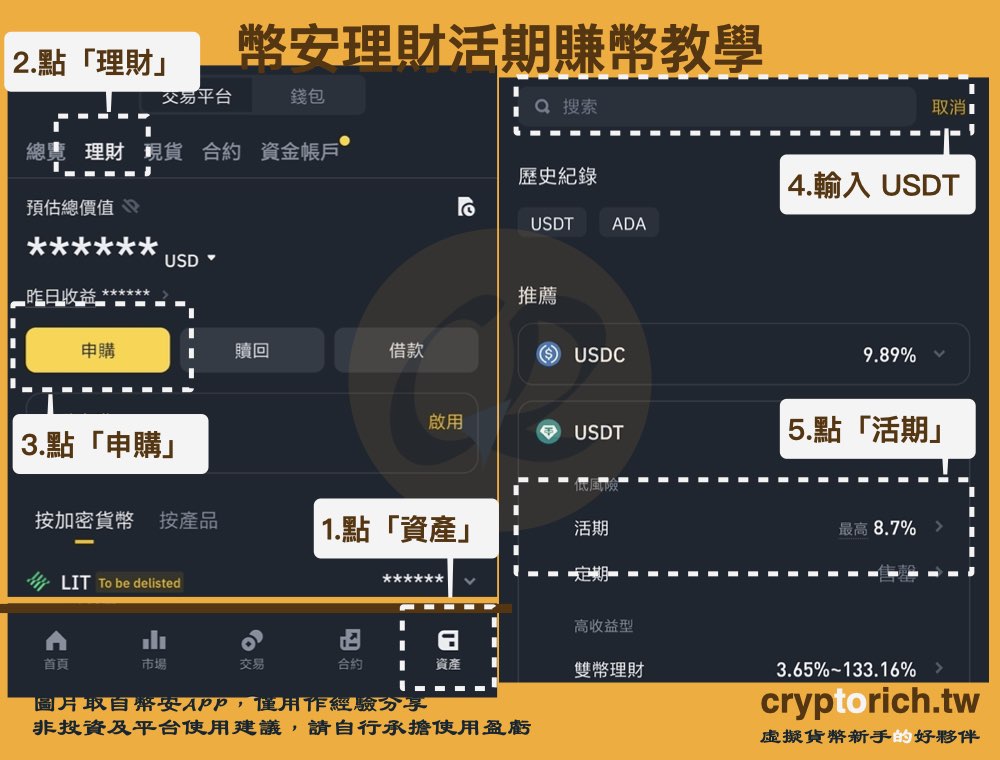 幣安理財申購教學